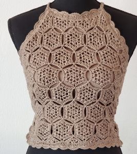 WINDSOR Crochet‎ Halter Top Open Back.
